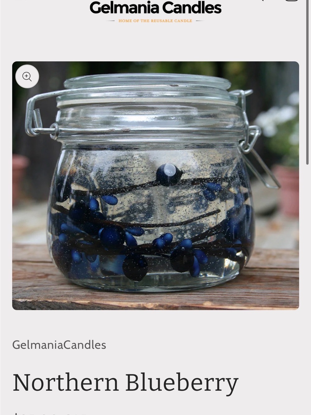 Northern Blueberry Blue Gel Jar Candle